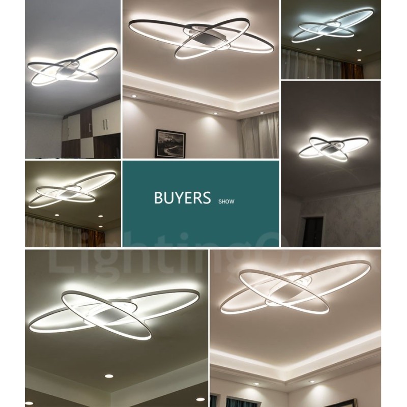 Dimmable Oval Modern Comtemporary Alumilium Ceiling Light Flush Mount Lamp for Living Room Bed Room Also Can Be Used As Wall Light