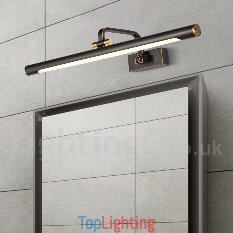 IPMirror Lamp Bathroom Lights Pure Brass Wall Lights with Acrylic Shade Make up Lighting