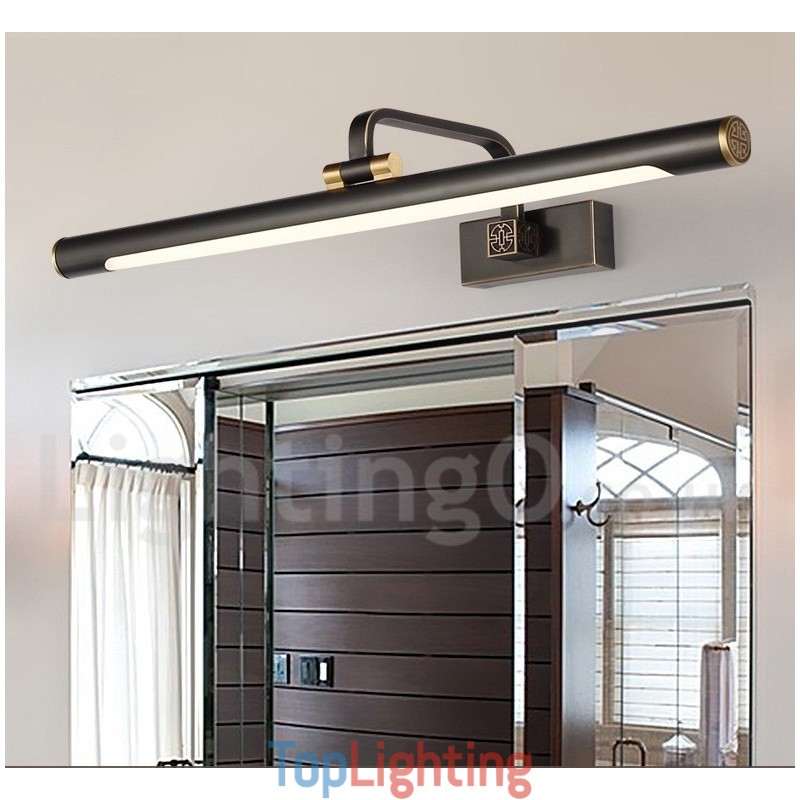 IPMirror Lamp Bathroom Lights Pure Brass Wall Lights with Acrylic Shade Make up Lighting