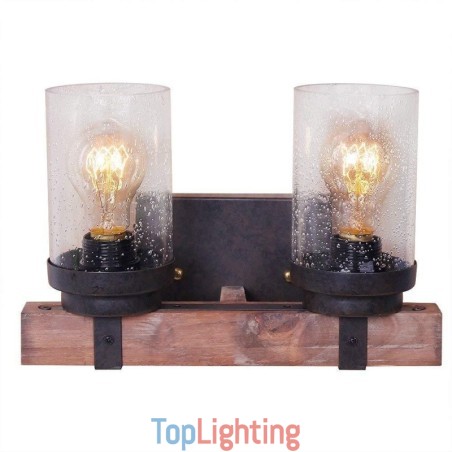 2 Light Vintage Wooden Industrial Style Wall Light for Wind Bar Loft Coffee Restaurant 2 Light Vintage Wooden Industrial Style Wall Light for Wind Bar Loft Coffee Restaurant
