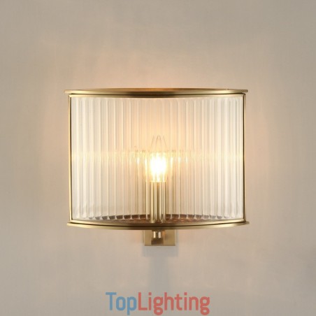 Pure Brass Luxurious Rustic Retro Vintage 1 Light Wall Light with Glass Shade Pure Brass Luxurious Rustic Retro Vintage 1 Light Wall Light with Glass Shade
