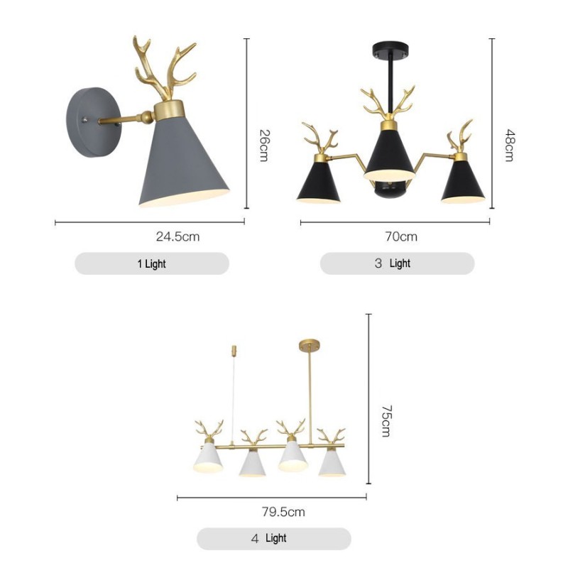 Modern Antlers Wall Light