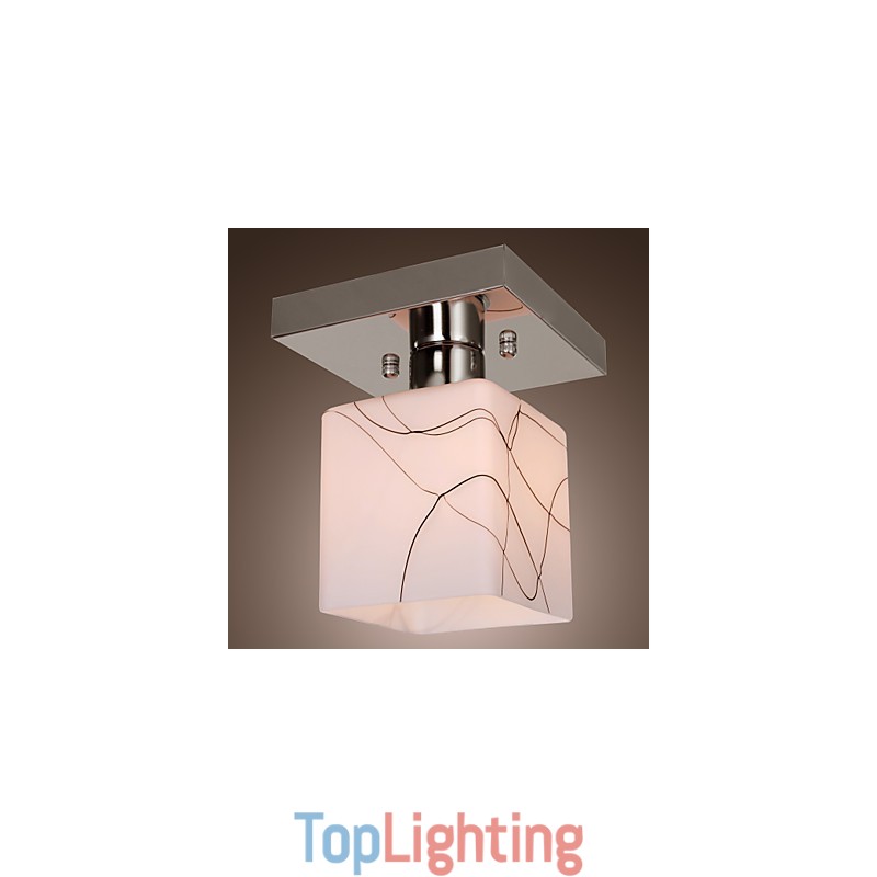 Modern Contemporary Mini Style Electroplated Metal Flush Mount