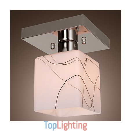 Modern Contemporary Mini Style Electroplated Metal Flush Mount