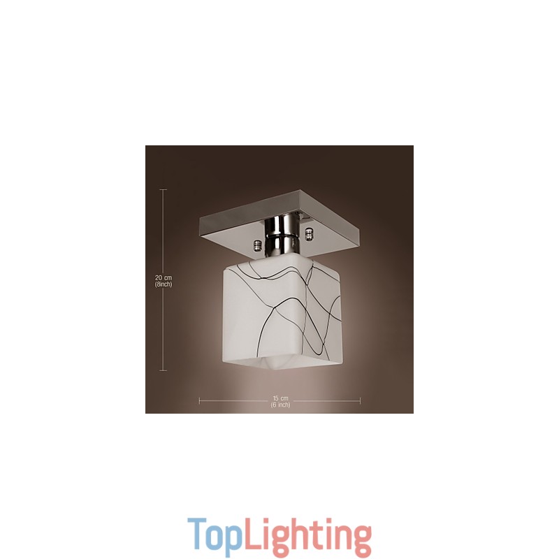 Modern Contemporary Mini Style Electroplated Metal Flush Mount