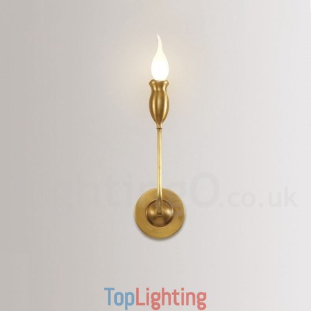 Pure Brass Luxurious Rustic Retro Vintage 1 Light Candle Wall Light Special for Hotel Bedroom Showroom Living Room Dinning Room Pure Brass Luxurious Rustic Retro Vintage 1 Light Candle Wall Light Special for Hotel Bedroom Showroom Living Room Dinning Room