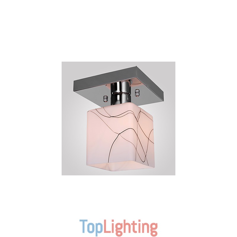 Modern Contemporary Mini Style Electroplated Metal Flush Mount