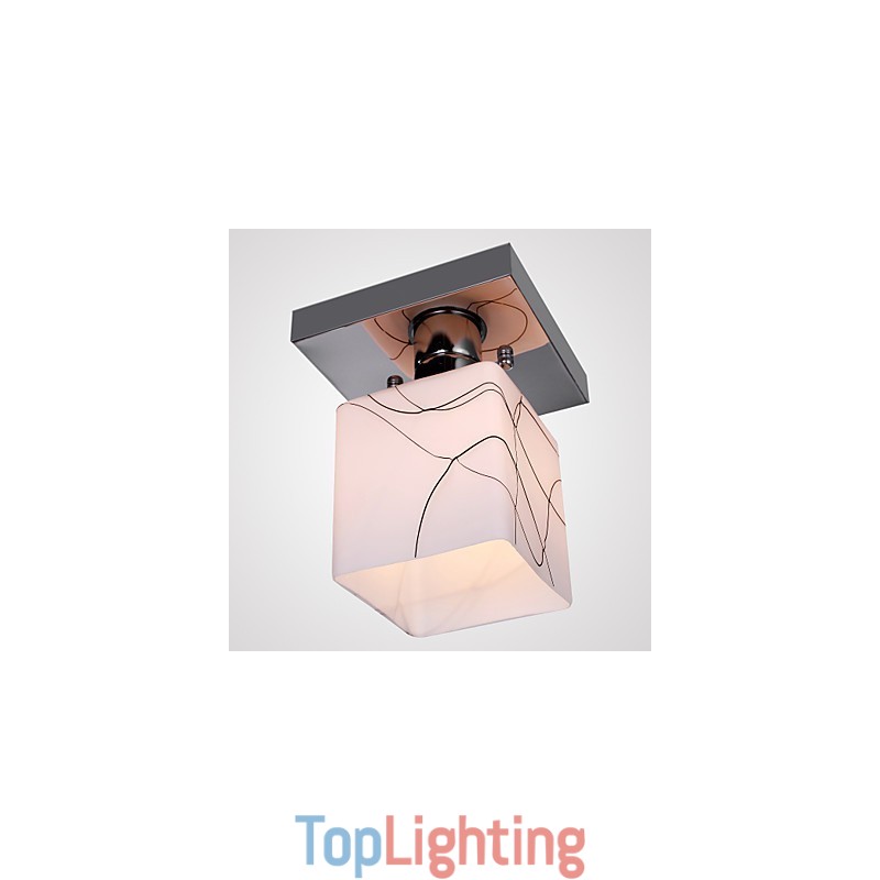 Modern Contemporary Mini Style Electroplated Metal Flush Mount