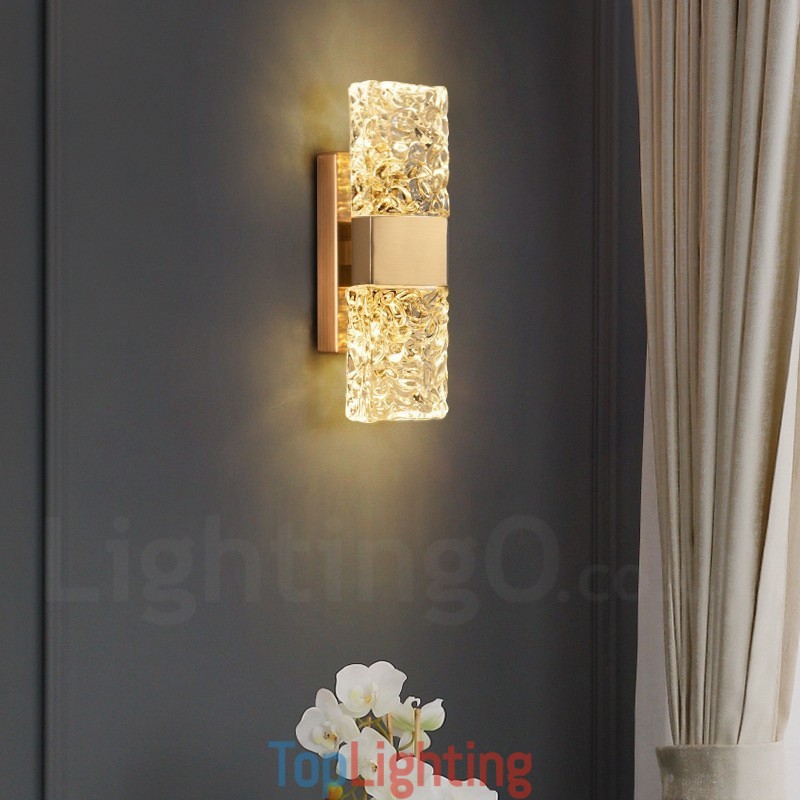 Modern Crystal Flush Mount Wall Light for Bedside Porch Aisle Living Room Bedroom Study