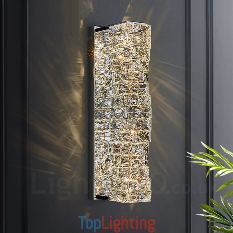 Modern K9 Crystal Wall Light for Bedside Porch Aisle Living Room Bedroom Study