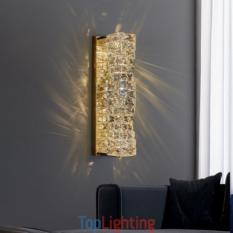 Modern K9 Crystal Wall Light for Bedside Porch Aisle Living Room Bedroom Study