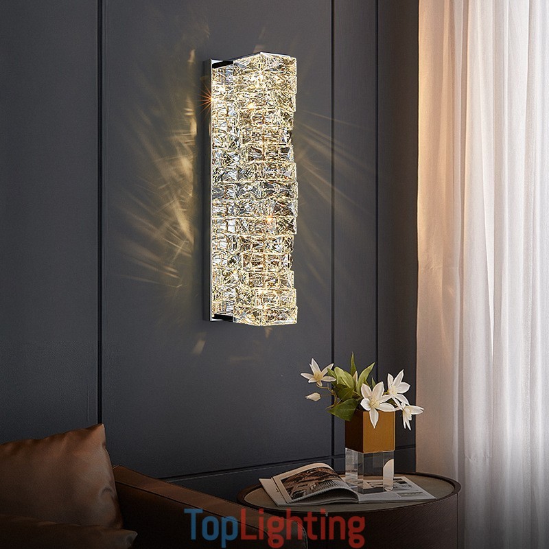 Modern K9 Crystal Wall Light for Bedside Porch Aisle Living Room Bedroom Study