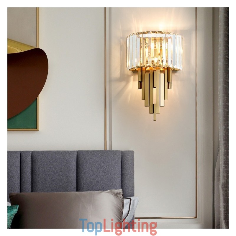 Postmodern Luxury Crystal Wall Light Living Room TV Background Wall Bedroom Bedside Wall Light