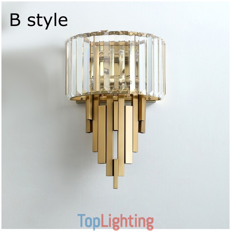 Postmodern Luxury Crystal Wall Light Living Room TV Background Wall Bedroom Bedside Wall Light