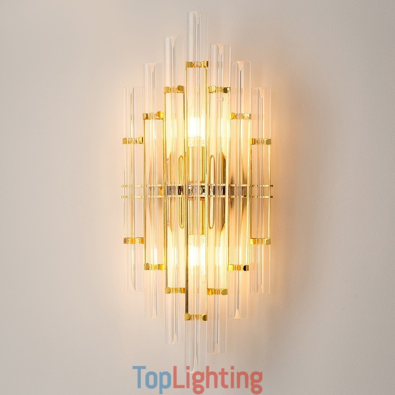 Hotel Light Luxury Crystal Wall Lamp Post modern Personality Living Room Aisle Entrance Backdrop Wall Lamp Bedroom Bedside Decorative Sconces