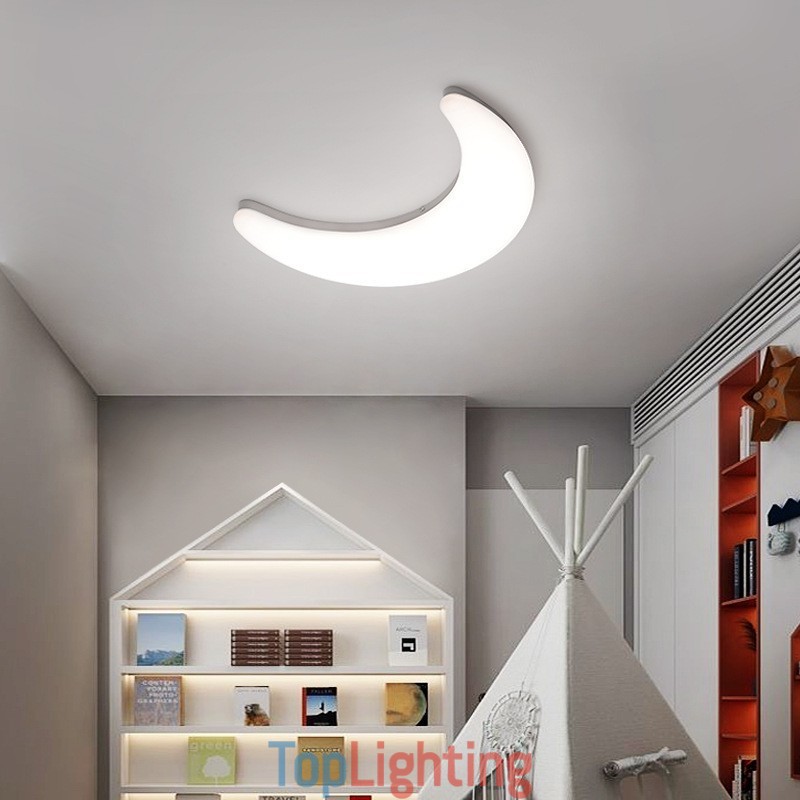 20W Nordic Indoor Moon Shape Children's Room Wall Sconces Ceiling Lights