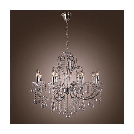 Traditional Classic Crystal Chrome Metal Chandelier Traditional Classic Crystal Chrome Metal Chandelier
