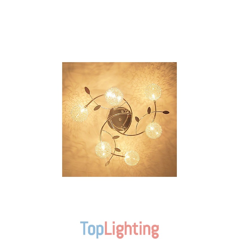 Modern Contemporary Crystal Electroplated Flush Mount