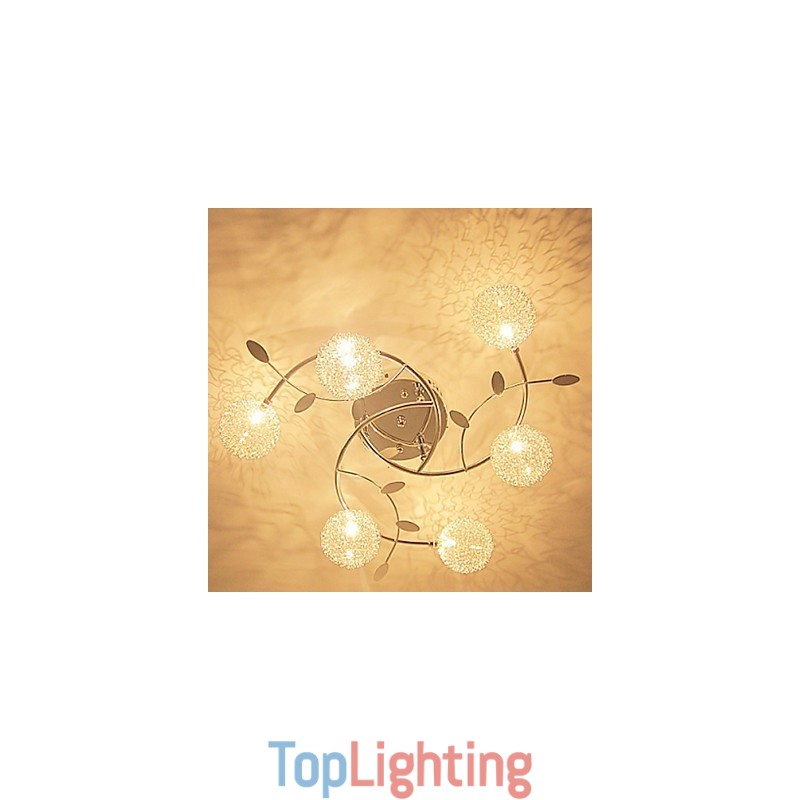 Modern Contemporary Crystal Electroplated Flush Mount