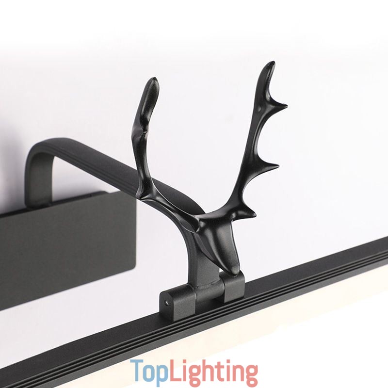 Antler Mirror Front Light Acrylic Wall Lamp Washroom Makeup Light Fixture