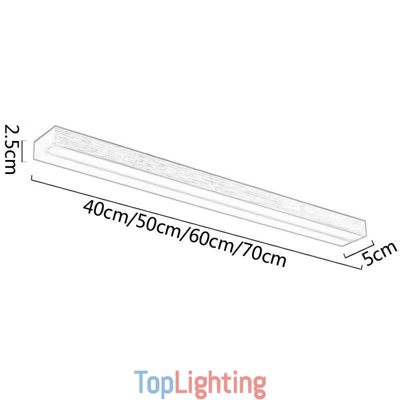 Modern Mirror Front Light Wall Lamp Acrylic Washroom Makeup Lighting