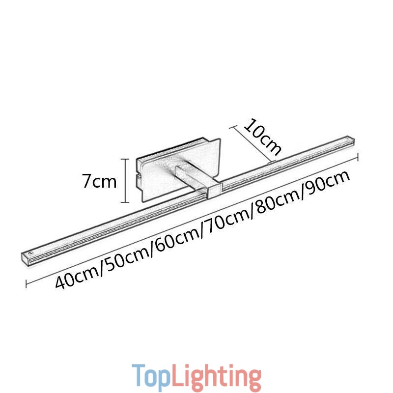 Contemporary Wall Lamp Mirror Front Light Acrylic Lighting Washroom