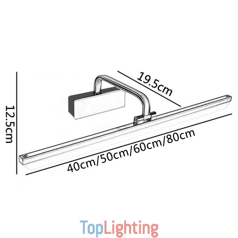 Modern Wall Lamp Mirror Front Light Angle Adjustable Washroom Makeup Light
