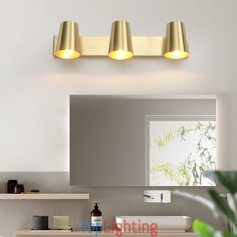 Nordic Brass Mirror Front Light Spot Wall Lamp