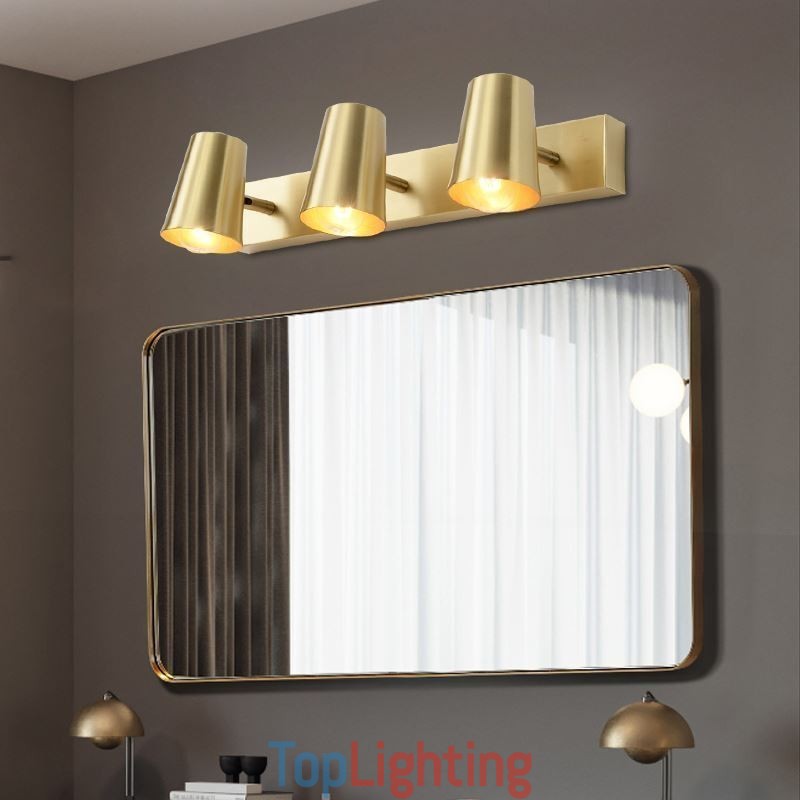 Nordic Brass Mirror Front Light Spot Wall Lamp
