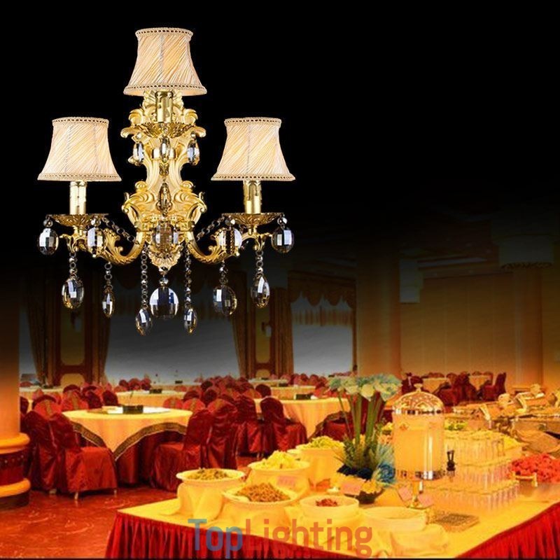 European Fashion Wall Lamp Luxurious Crystal Drop Wall Sconce Lighting