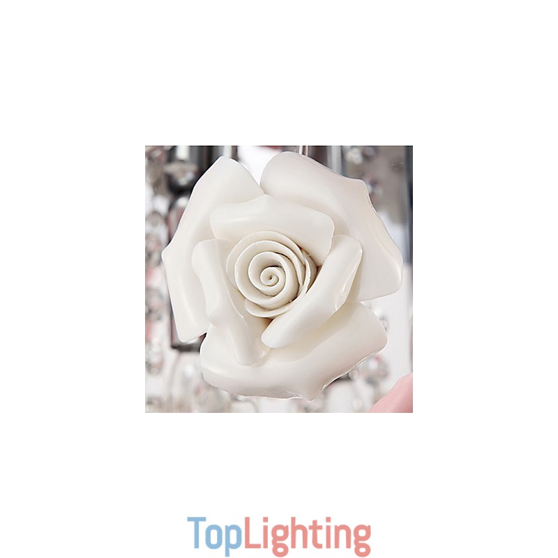 Country Crystal Electroplated Metal Flush Mount