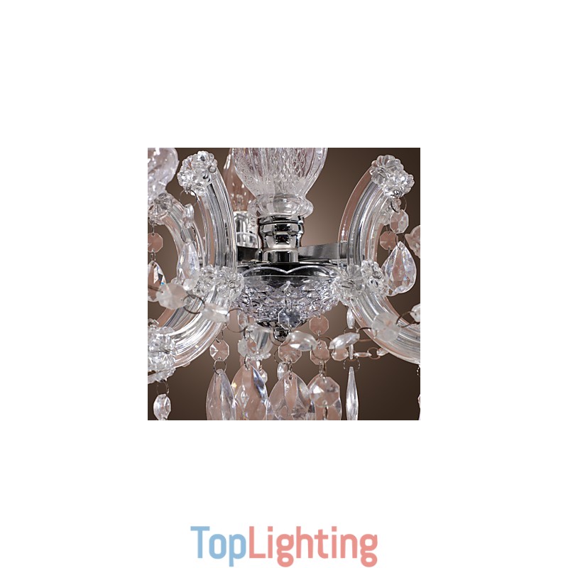 Upligh Chrome Ceiling Lamp Candle light Acrylic Fixture Chandelier Pendant