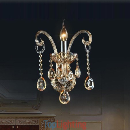 European Wall Lamp Amber Cognac Crystal Wall Sconce Simple Lamp Lighting European Wall Lamp Amber Cognac Crystal Wall Sconce Simple Lamp Lighting
