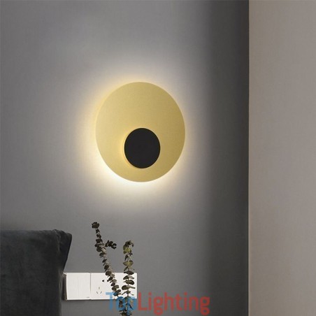 Nordic Wall Light Black Gold Round Full Copper Wall Sconce Nordic Wall Light Black Gold Round Full Copper Wall Sconce