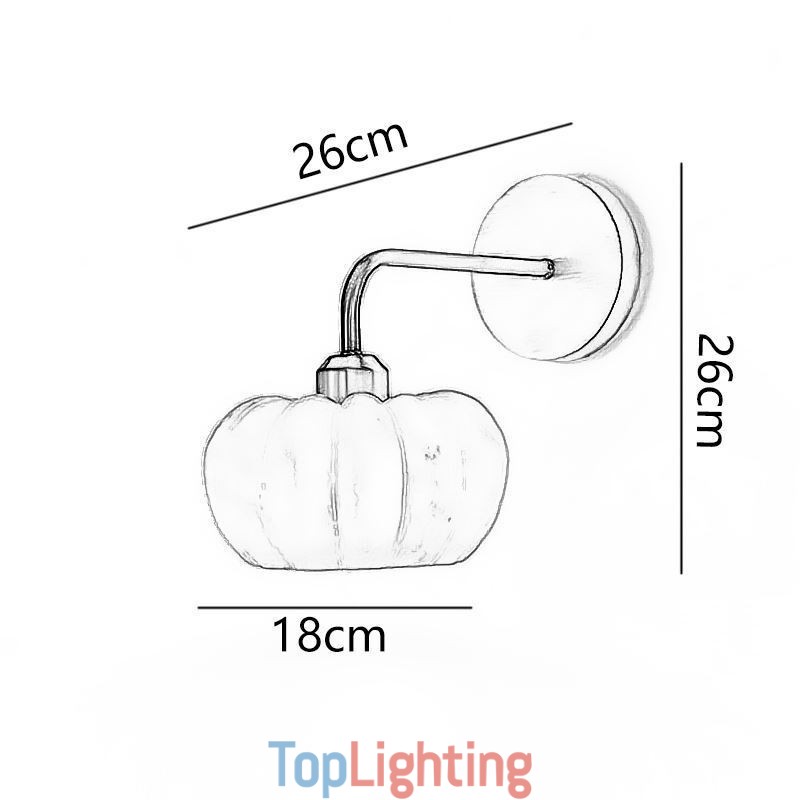 Pumpkin Wall Light Japanese Retro Wall Sconces Lamp