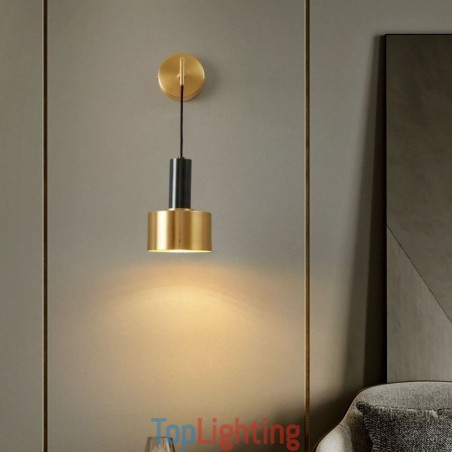 Modern Wall Light Black Gold Contrast Color Wall Sconce Modern Wall Light Black Gold Contrast Color Wall Sconce