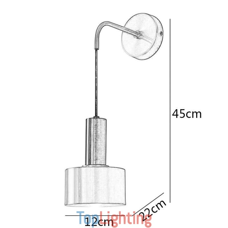 Modern Wall Light Black Gold Contrast Color Wall Sconce