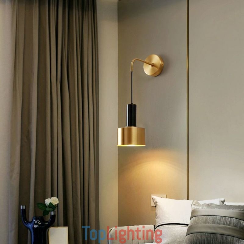 Modern Wall Light Black Gold Contrast Color Wall Sconce