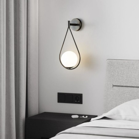 Modern Globe Wall Sconce Glass Wall Light Black Water Drop Wall Light Modern Globe Wall Sconce Glass Wall Light Black Water Drop Wall Light