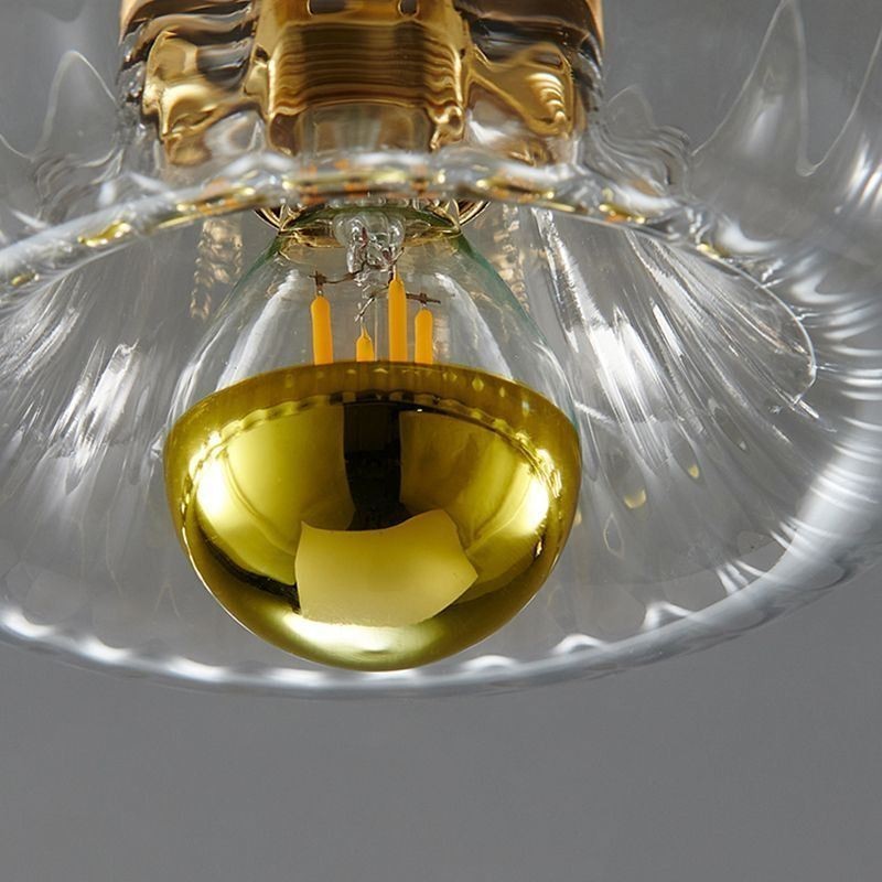 Modern Wall Lighting With Clear Glass Shade Brushed Wall Sconce Lighting
