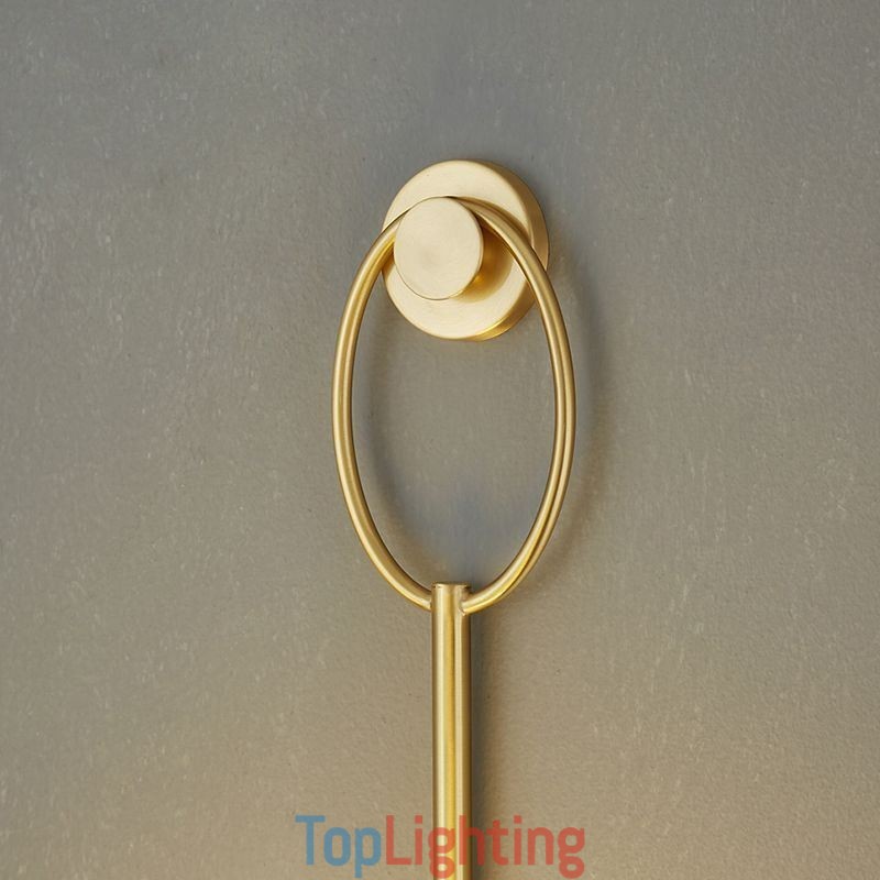 Modern Globe Wall Sconce Brushed Gold Glass Wall Light