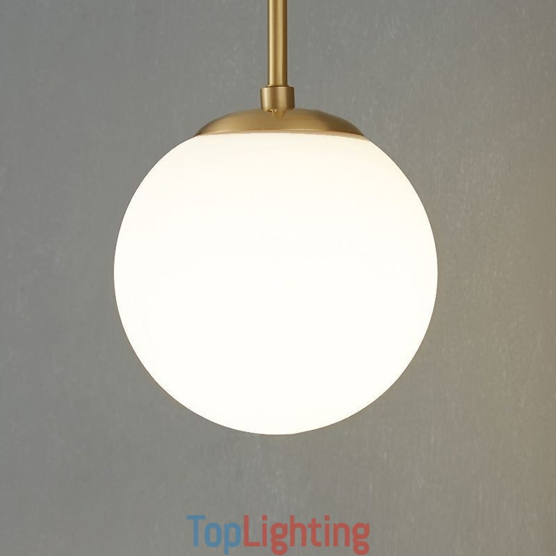 Modern Globe Wall Sconce Brushed Gold Glass Wall Light