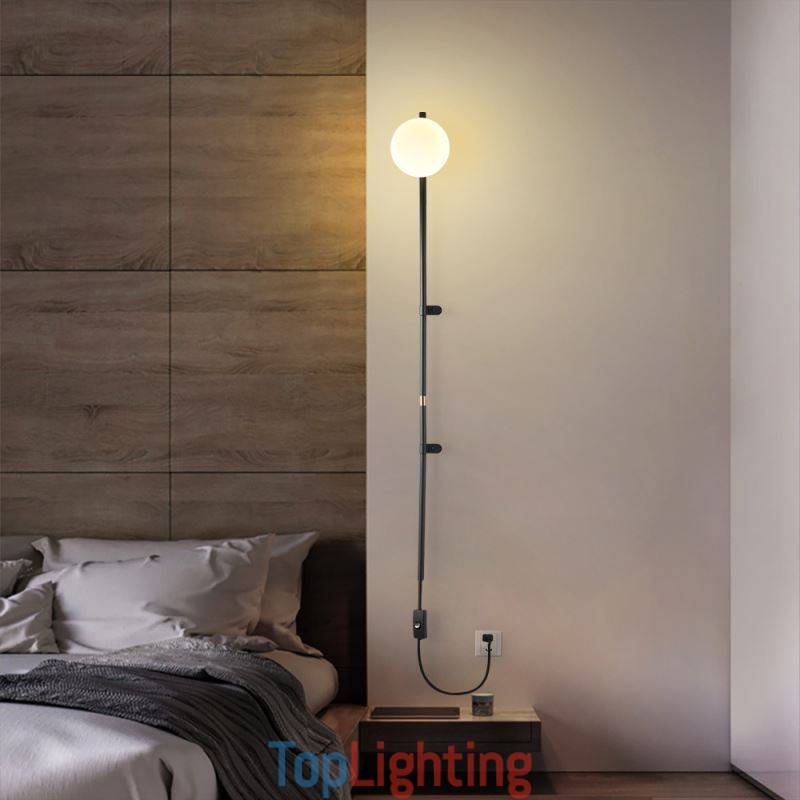Globe Wall Sconce Lighting Mid Century Magic Bean Wall Lamp With Plug