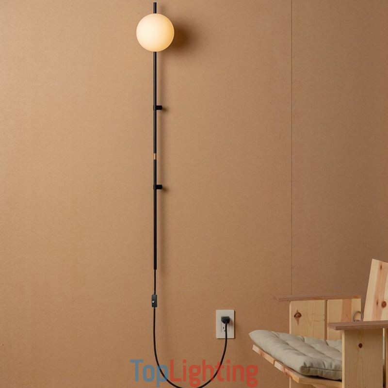 Globe Wall Sconce Lighting Mid Century Magic Bean Wall Lamp With Plug