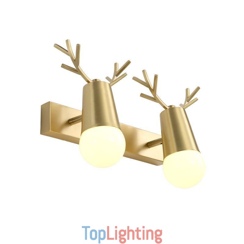 Nordic Brass Wall Lamp Mirror Front Light