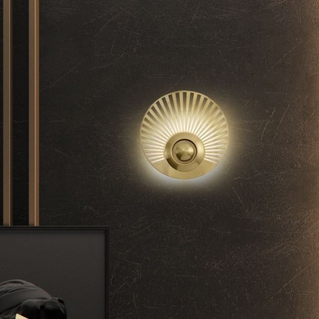 Nordic Brass Wall Lamp Hollow out Round Shape Sconce Light Nordic Brass Wall Lamp Hollow out Round Shape Sconce Light