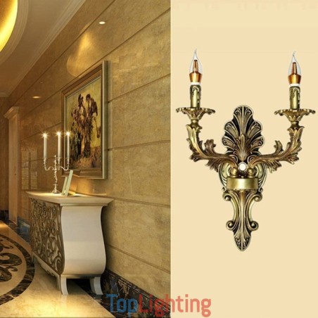 European Retro Wall Lamp Creative Double Home Lighting Wall Sconce Bedside Lighting European Retro Wall Lamp Creative Double Home Lighting Wall Sconce Bedside Lighting