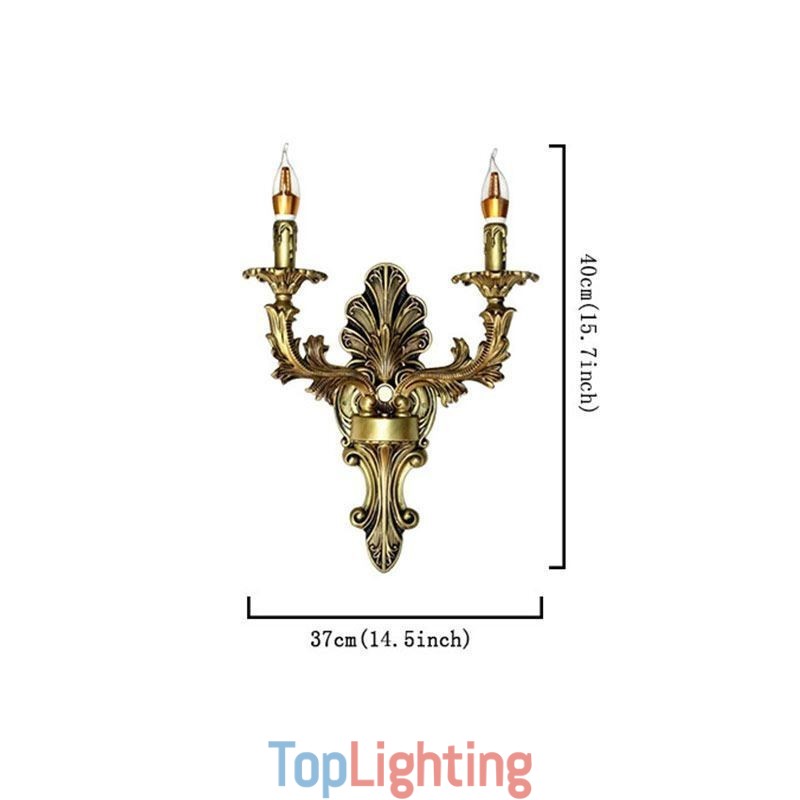 European Retro Wall Lamp Creative Double Home Lighting Wall Sconce Bedside Lighting