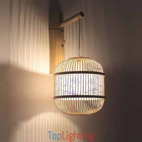 Cage Design Wall Light Creative Bamboo Hanging Wall Sconce Bedside Decorative Light Cage Design Wall Light Creative Bamboo Hanging Wall Sconce Bedside Decorative Light