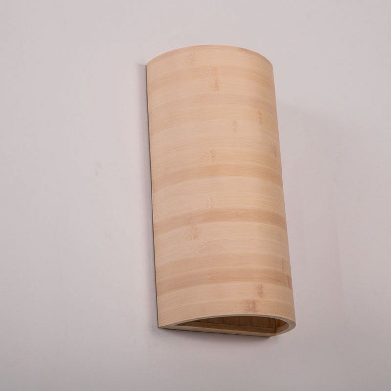 Japanese Bamboo Wall Light Simple Semicircle Wall Sconce Bedside Lighting